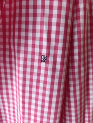 Camisa Carolina Herrera cuadros rojo y blanco