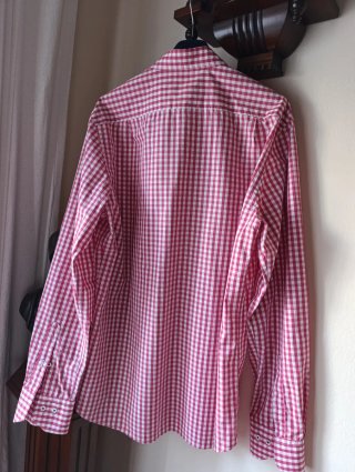Camisa Carolina Herrera cuadros rojo y blanco
