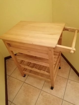 Carrellino cucina multiuso in legno
