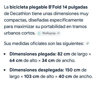 Bicicleta plegable B'Fold 14 Blanca