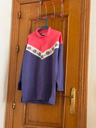 Sudadera Vintage 90s Corte Largo Talla L
