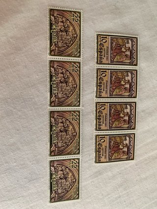 8 series, 16 edifil y 64 sellos España 1978-1980