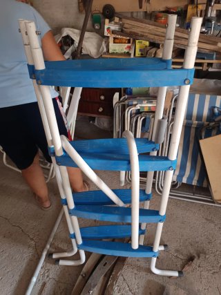 Escalera desmontable piscina metal/plástico