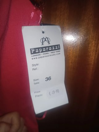 Vestido Paparazzi Rojo Talla 36 Nuevo