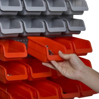 Scaffalatura a Parete per Utensili 44 Pezzi