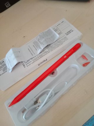 Penna rossa per iPad con cavo USB