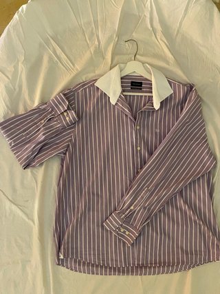 Camisa Pedro del Hierro Rayas Morado/Blanco Talla