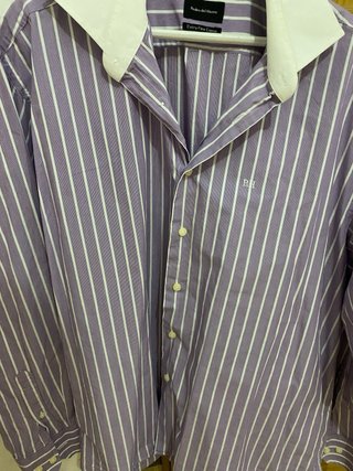 Camisa Pedro del Hierro Rayas Morado/Blanco Talla