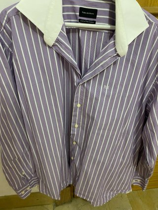 Camisa Pedro del Hierro Rayas Morado/Blanco Talla