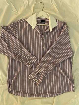 Camisa Pedro del Hierro Rayas Morado/Blanco Talla