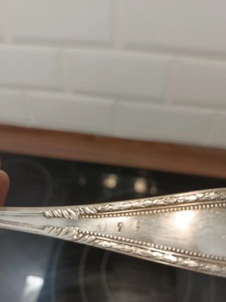 Paleta da pesce vintage in argento