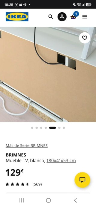 Mueble TV Brimnes Ikea