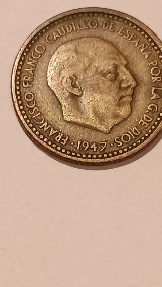 Moneda 1 Peseta 1947 Franco