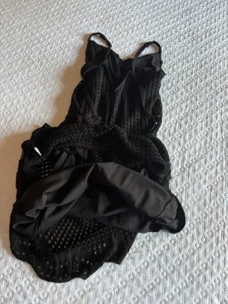 Vestido negro punto Stradivarius