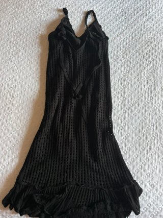 Vestido negro punto Stradivarius
