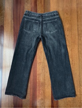 Pantalón vaquero ancho Zara negro