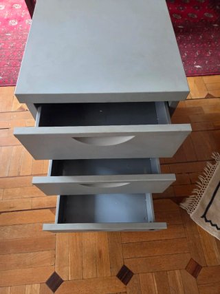 Cajonera metálica gris 3 cajones