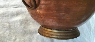 Centro tavola in rame e ottone