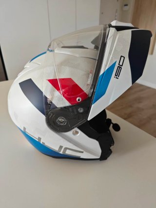 Casco HJC i90 touring azul y blanco