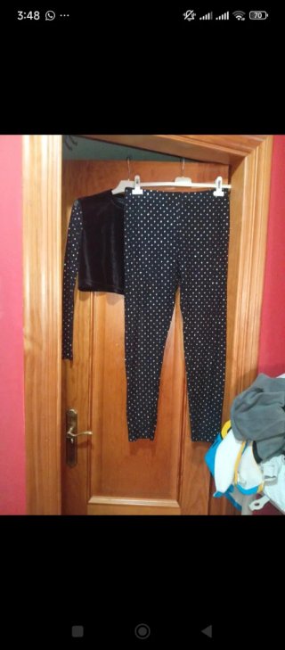 Conjunto Top y Pantalón de diamante