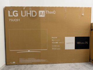 TV LG UHD AI ThinQ 75 4K Pantalla rota  1 uño usad