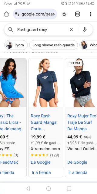 Rash Guard Roxy Mujer Blanco Talla S