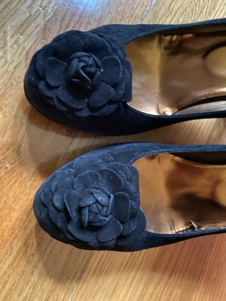 Zapatos Mascaró Angelis Ante Negro con Flor