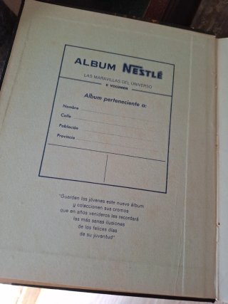 Álbum Las Maravillas del Universo Nestlé