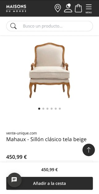 Pareja de sillones lino beige Maisons du Monde