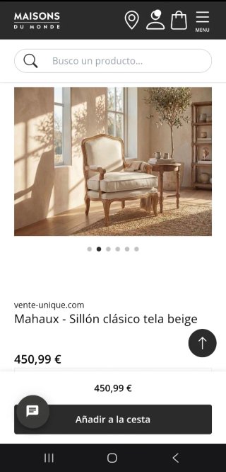 Pareja de sillones lino beige Maisons du Monde