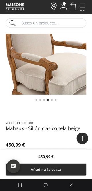 Pareja de sillones lino beige Maisons du Monde