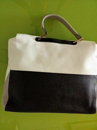 Bolso Furla Artesia Tricolor Negro/Gris/Blanco