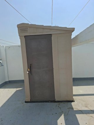 Caseta Beige y marron Exterior de PVC para Jardín.