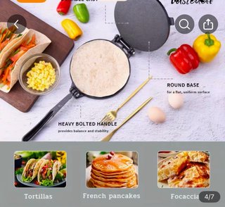 Prensa para tortillas de hierro fundido