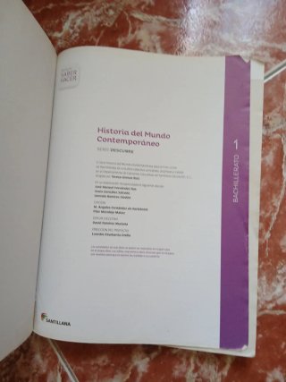 Historia del mundo contemporáneo, 1 bachillerato