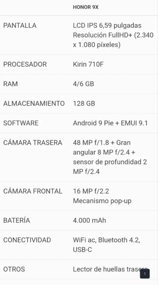 Honor X9,leer bien el anuncio