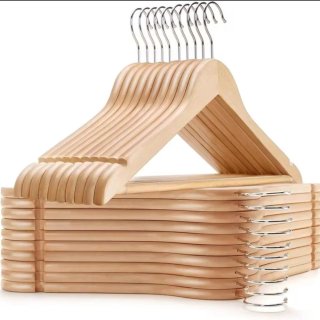 LOTE DE PERCHAS EN MADERA NATURAL (Pack 5)