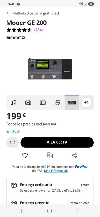 Mooer GE200 Pedal Multiefectos