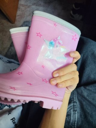 Botas de agua niña unicornio rosa