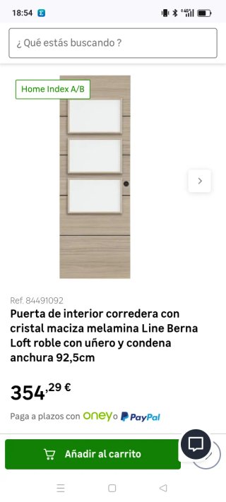 Puerta corredera Leroy Merlín nueva