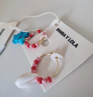 Pendientes Bimba y Lola Abalorios, tortuga y conch