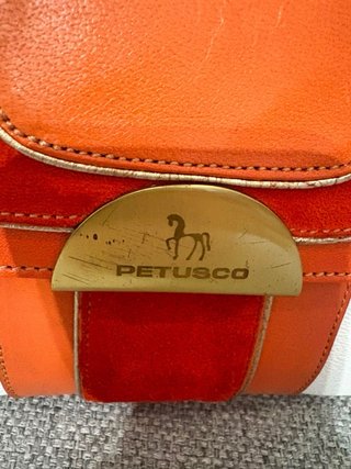 Bolso Petusco Mujer Blanco y Naranja