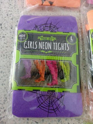 Lote 13 Medias Neón Niña Halloween Talla L