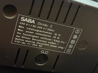 Radio SABA Donau Retro Marrón/Blanco