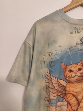 Camiseta Oversize Gato Naranja