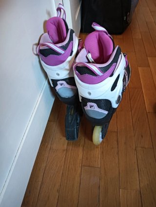 Patines en línea Fila rosas y blancos