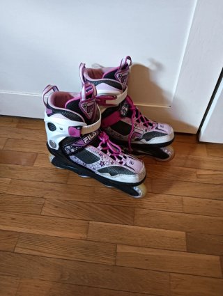 Patines en línea Fila rosas y blancos