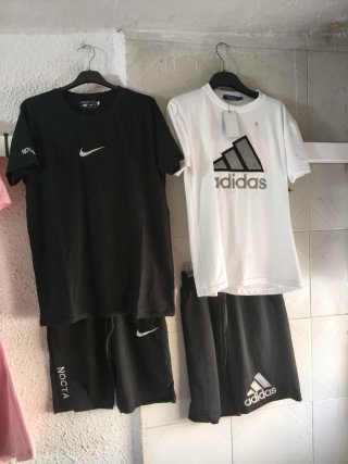 Conjunto Nike Negro Camiseta y Pantalón Corto