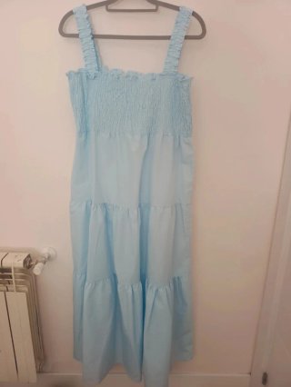 Vestido largo verano azul