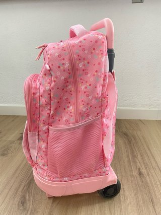 Mochila con ruedas y carrito escolar